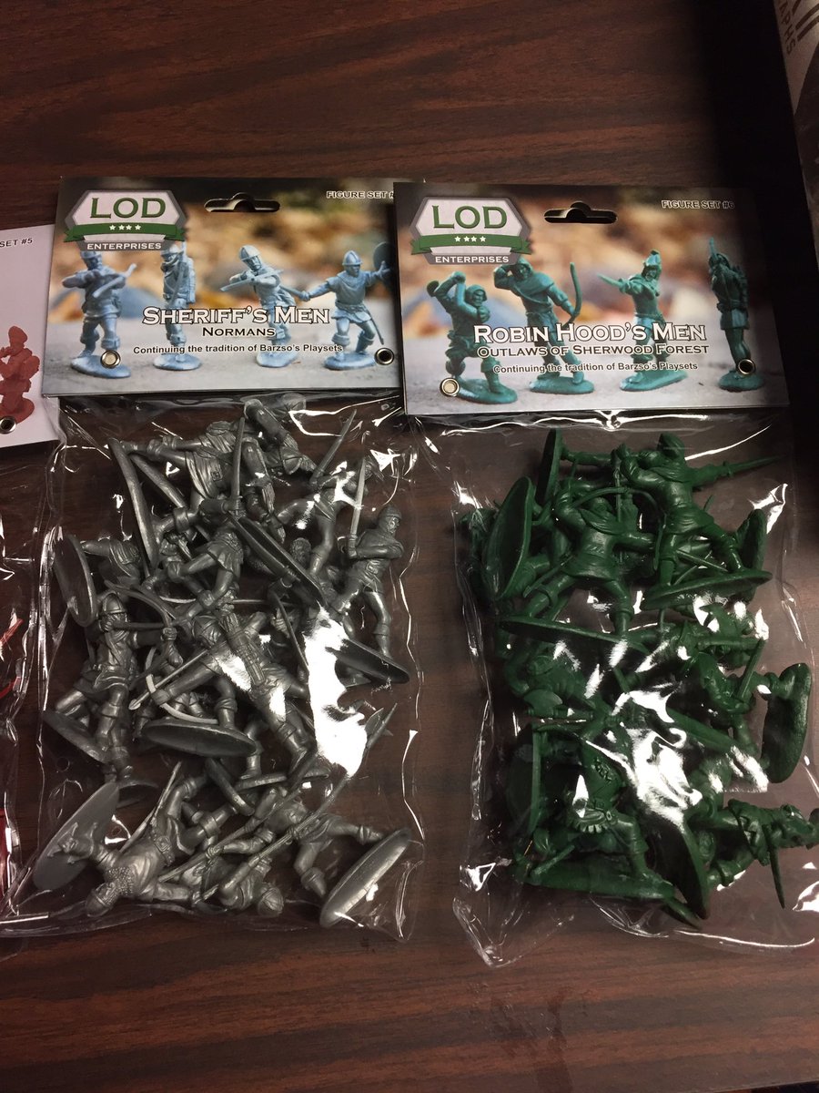 Barzso LOD 1/32 Plastic Toy Soldiers Robin Hood & Nottingham Normans x15